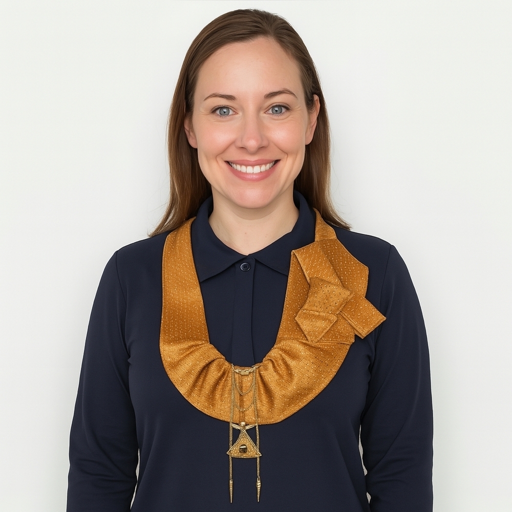 Handcrafted Copper Art Collar with Vintage Tie & Jewelry